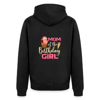 Ice Cream Ice Cream Ice Cream Summer Gift - Unisex Premium Organic Zip Hoodie - black - Back - Nico (187cm)