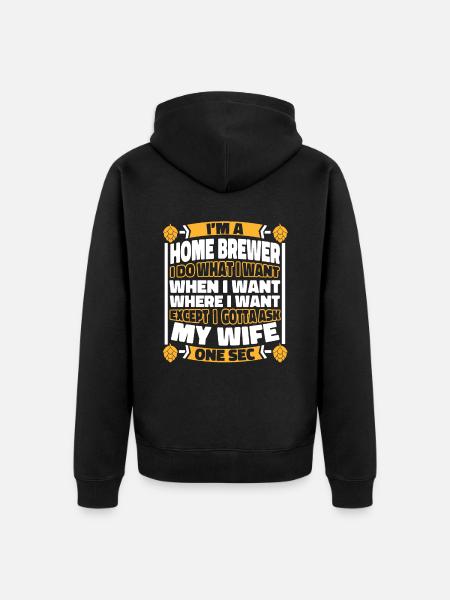 Hobby Brewer Beer Craft Beer - Unisex Premium Organic Zip Hoodie - black