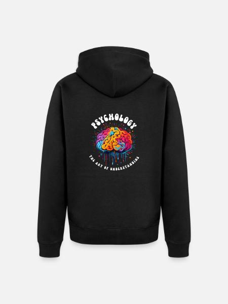 Psychologue L’art de comprendre - Veste à capuche bio Premium Unisexe - noir