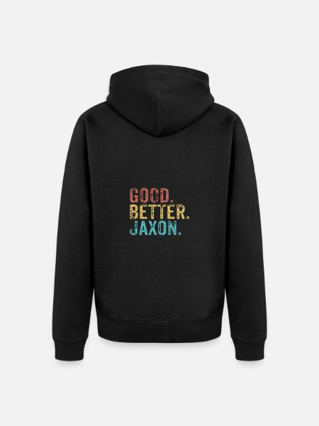 Good better Jaxon - Unisex Premium Bio Zip Hoodie - Schwarz