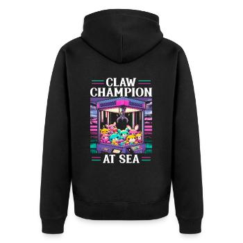 Automatic gripper Kraller Grapple Claw Champion At Sea - Unisex Premium Organic Zip Hoodie - black - Back - Nico (187cm)