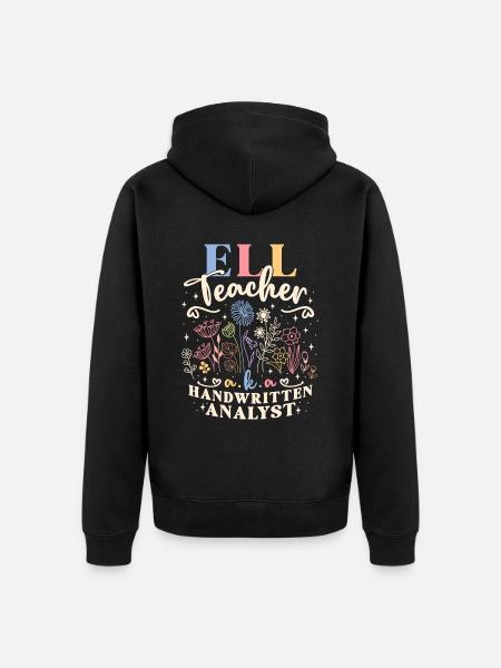 Englischlehrer Sprachlehrer Englisch - Unisex Premium Bio Zip Hoodie - Schwarz