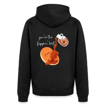 Les enfants amateurs de crêpes vous êtes le - Veste à capuche bio Premium Unisexe - noir - Dos - Nico (187cm)