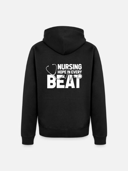 ECG de l’infirmière - Veste à capuche bio Premium Unisexe - noir