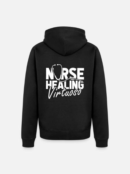 Nurse Music Nurse - Unisex Premium Organic Zip Hoodie - black