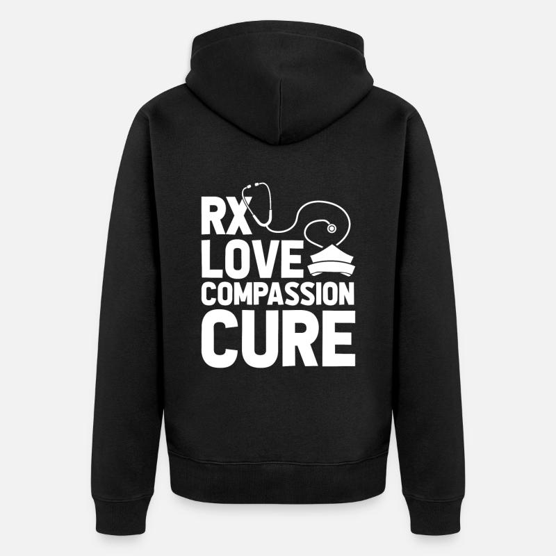 Krankenschwester - Unisex Premium Bio Zip Hoodie - Schwarz
