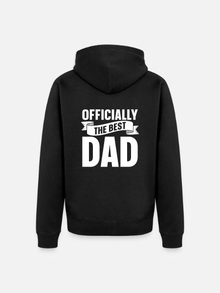 Vater Papa Best Dad - Unisex Premium Organic Zip Hoodie - black