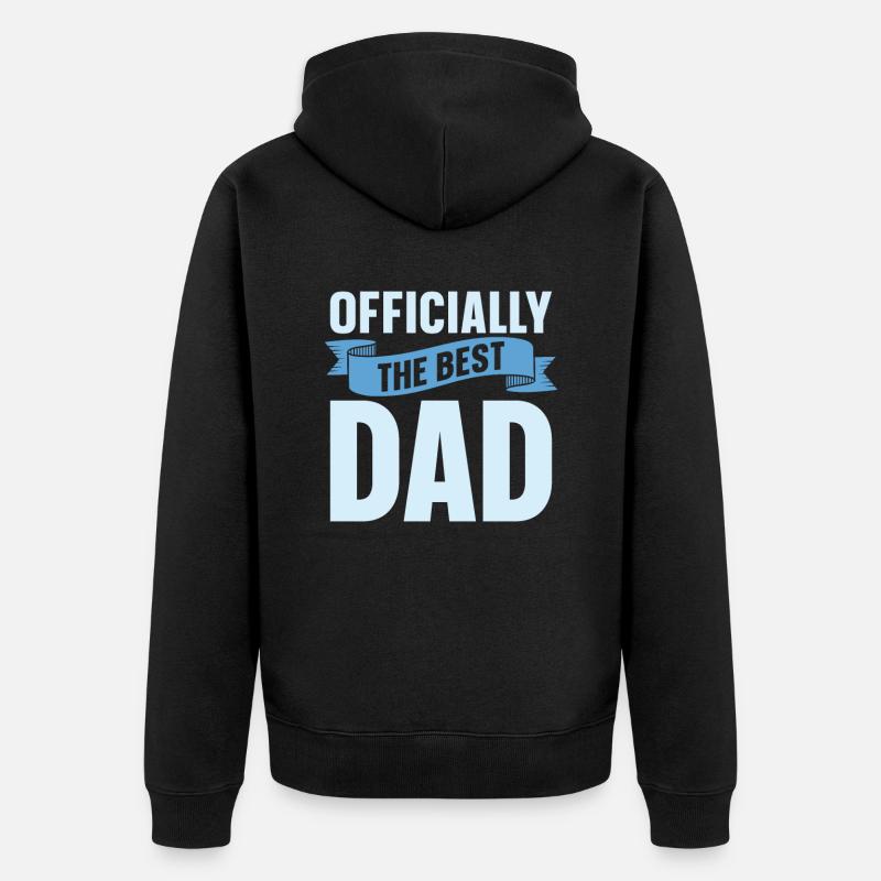 Vater Papa Meilleur Papa - Veste à capuche bio Premium Unisexe - noir