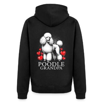 Grand-père caniche - Veste à capuche bio Premium Unisexe - noir - Dos - Nico (187cm)