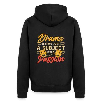 Drama Lessons Acting Teacher Acting - Unisex Premium Organic Zip Hoodie - black - Back - Nico (187cm)