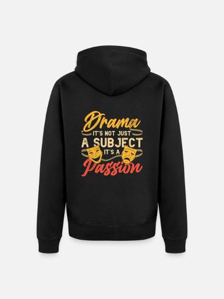 Theaterunterricht Schauspiellehrer Schauspielerei - Unisex Premium Bio Zip Hoodie - Schwarz