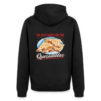 Quesadilla Mexican Quesadillas Gift - Unisex Premium Organic Zip Hoodie - black - Back - Nico (187cm)