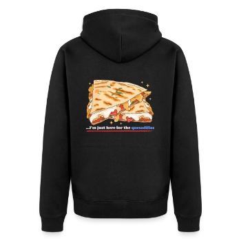 Quesadillas Mexican Quesadilla Gift - Unisex Premium Organic Zip Hoodie - black - Back - Nico (187cm)