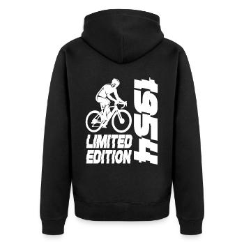 Édition limitée 1954 édition limitée anniversaire - Veste à capuche bio Premium Unisexe - noir - Dos - Nico (187cm)