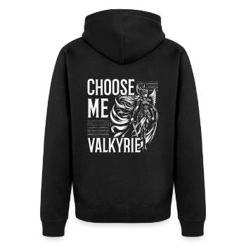 Valkyrie Warrior Odin Valkyrja Mythologie nordique - Veste à capuche bio Premium Unisexe - noir - Dos - Nico (187cm)