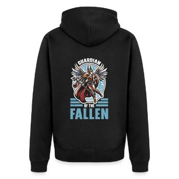 Valkyrie Warrior Odin Valkyrja Mythologie nordique - Veste à capuche bio Premium Unisexe - noir - Dos - Nico (187cm)
