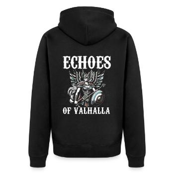 Valkyrie Warrior Odin Valkyrja Mythologie nordique - Veste à capuche bio Premium Unisexe - noir - Dos - Nico (187cm)