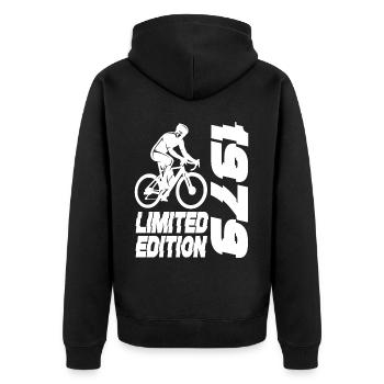 Limited Edition 1979 Limited Edition Bicycle - Unisex Premium Organic Zip Hoodie - black - Back - Nico (187cm)