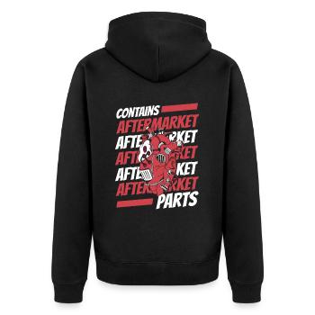 Enthält Aftermarket-Teile Katheter Open Heart - Unisex Premium Bio Zip Hoodie - Schwarz - Hinten - Nico (187cm)