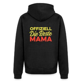 Mama Mutter Meilleure Maman - Veste à capuche bio Premium Unisexe - noir - Dos - Nico (187cm)