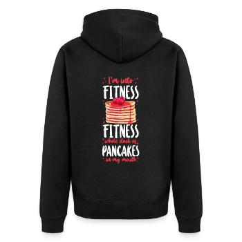 Les enfants amateurs de crêpes que j’aime - Veste à capuche bio Premium Unisexe - noir - Dos - Nico (187cm)