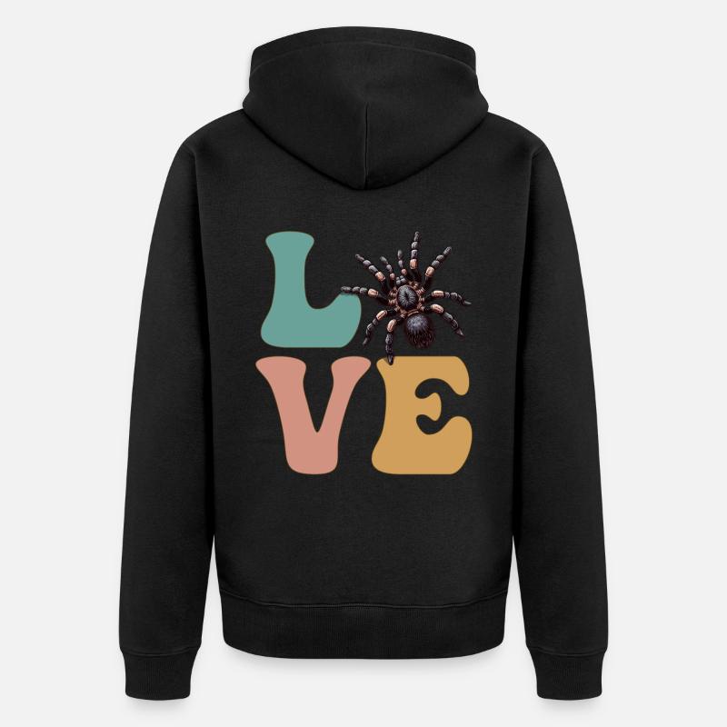 AMOUR Tarentule Araignée - Veste à capuche bio Premium Unisexe - noir