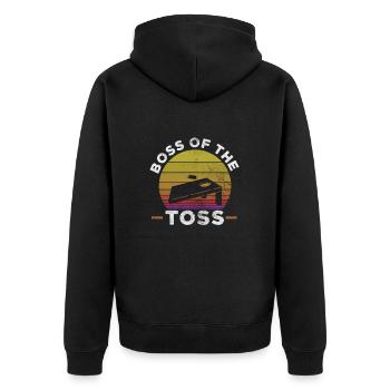 Cornhole - Unisex Premium Bio Zip Hoodie - Schwarz - Hinten - Nico (187cm)