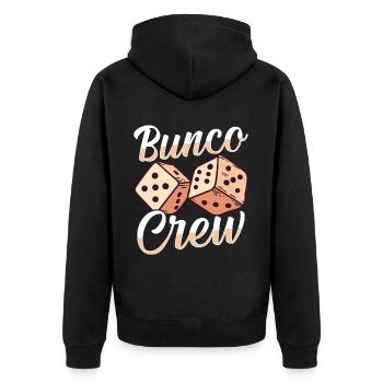 Amusez-vous avec la conception du jeu Bunco Crew Dice - Veste à capuche bio Premium Unisexe - noir - Dos - Nico (187cm)