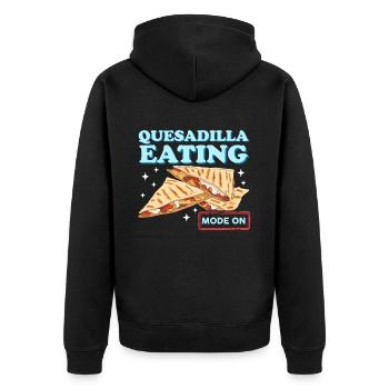 Quesadillas Tortillas Quesadilla Gift - Unisex Premium Organic Zip Hoodie - black - Back - Nico (187cm)