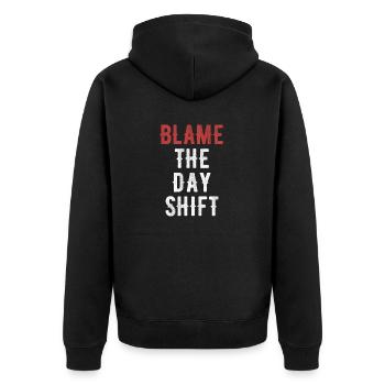 This is due to the fact that - Unisex Premium Organic Zip Hoodie - black - Back - Nico (187cm)