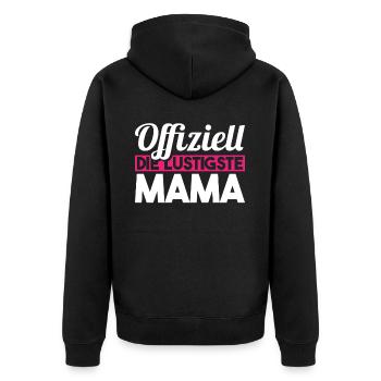Mama Mutter Maman La plus drôle - Veste à capuche bio Premium Unisexe - noir - Dos - Nico (187cm)