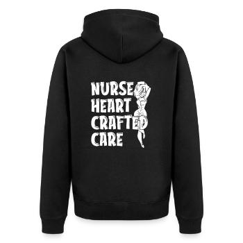 Infirmier - Veste à capuche bio Premium Unisexe - noir - Dos - Nico (187cm)