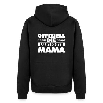 Mama Mutter Maman La plus drôle - Veste à capuche bio Premium Unisexe - noir - Dos - Nico (187cm)