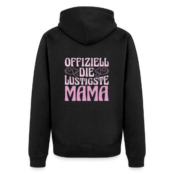 Mama Mutter Maman La plus drôle - Veste à capuche bio Premium Unisexe - noir - Dos - Nico (187cm)