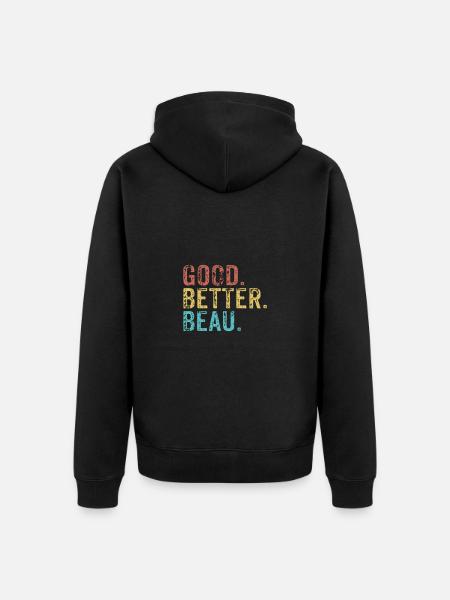 Good better Beau - Unisex Premium Bio Zip Hoodie - Schwarz