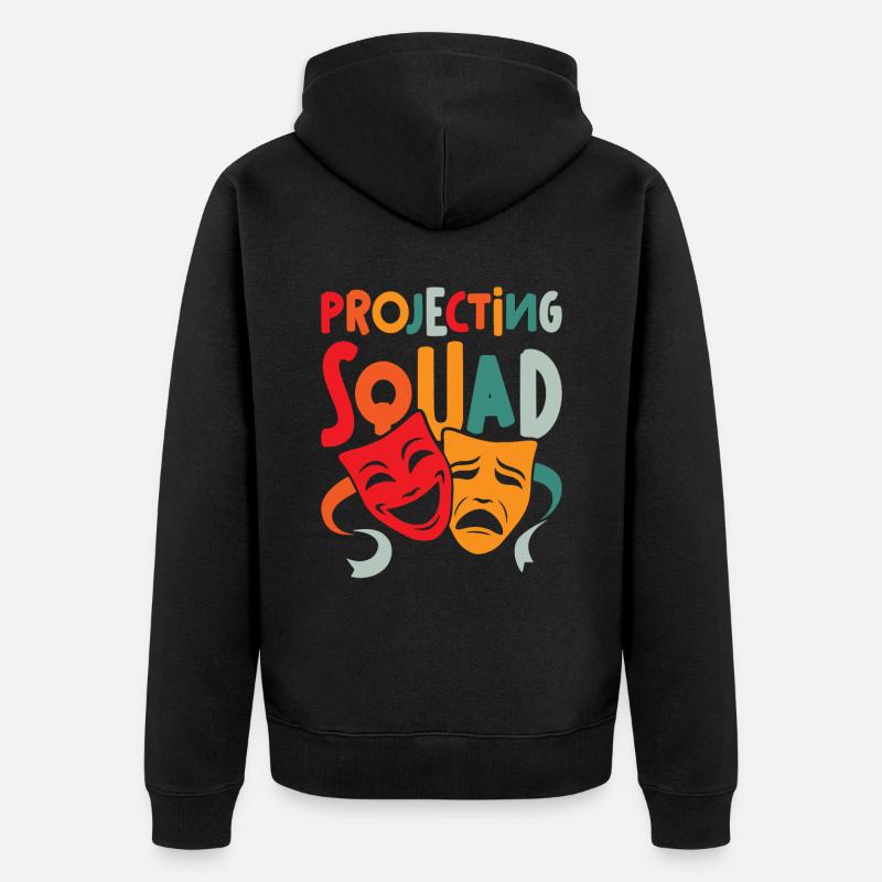 Schauspiellehrer Projecting Squad - Unisex Premium Bio Zip Hoodie - Schwarz