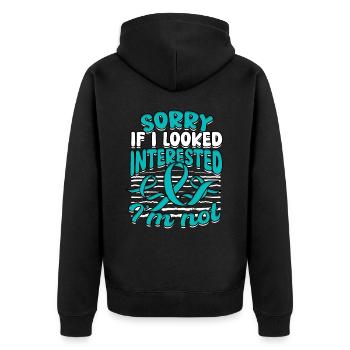 Anxiety disorder Anxiety disorders - Unisex Premium Organic Zip Hoodie - black - Back - Nico (187cm)