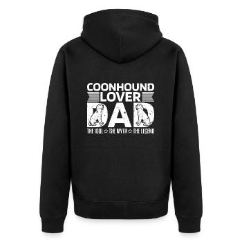 Coonhound L’amant Papa L’idole L’amoureux des animaux - Veste à capuche bio Premium Unisexe - noir - Dos - Nico (187cm)