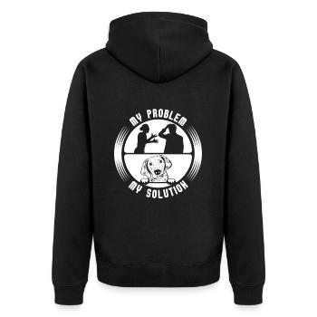 Coonhound Lover Mon Problème Mon Pictogramme Papa Maman - Veste à capuche bio Premium Unisexe - noir - Dos - Nico (187cm)