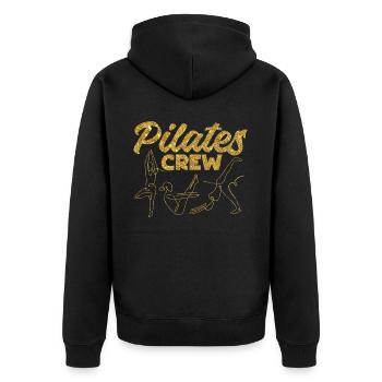 Pilates Instructor Teacher Pilates - Unisex Premium Bio Zip Hoodie - Schwarz - Hinten - Nico (187cm)