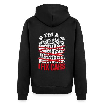 Tuning Réparation De Voiture Voitures Outils De Mécanicien - Veste à capuche bio Premium Unisexe - noir - Dos - Nico (187cm)