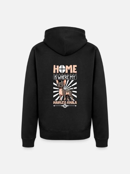 Home - Hairless Khala - Unisex Premium Organic Zip Hoodie - black