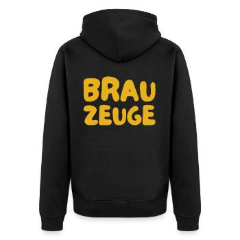 Buveur de bière Brewman - Veste à capuche bio Premium Unisexe - noir - Dos - Nico (187cm)