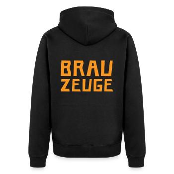 Buveur de bière Brewman - Veste à capuche bio Premium Unisexe - noir - Dos - Nico (187cm)