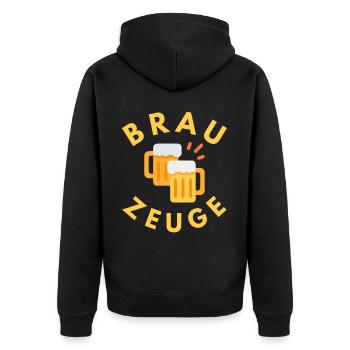 Buveur de bière Brewware - Veste à capuche bio Premium Unisexe - noir - Dos - Nico (187cm)