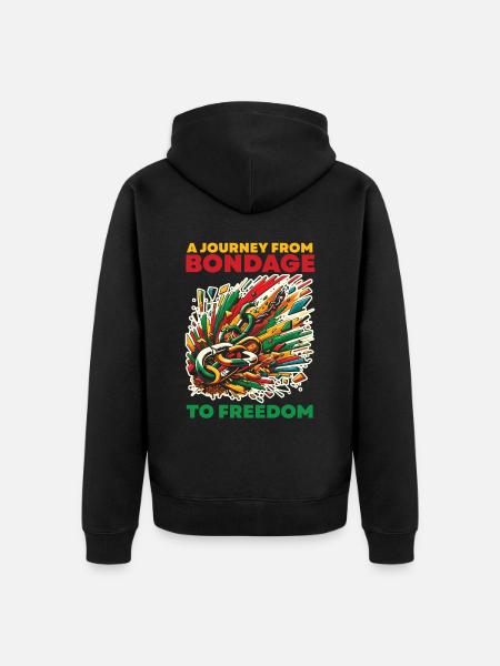 Emanzipationsproklamation Black Pride Juneteenth - Unisex Premium Bio Zip Hoodie - Schwarz