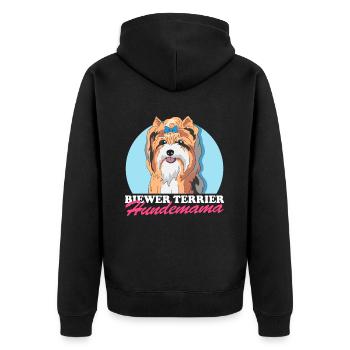 Biewer Terrier Dog Mom Dog Owner Gift - Unisex Premium Organic Zip Hoodie - black - Back - Nico (187cm)