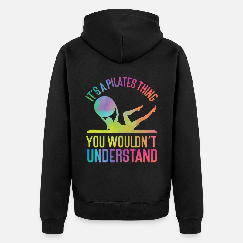 Instructeur de Pilates Enseignant - Veste à capuche bio Premium Unisexe - noir