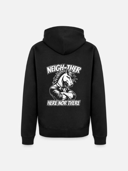 Pferd Reitsport - Unisex Premium Bio Zip Hoodie - Schwarz