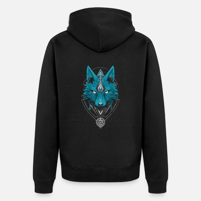 Résumé de loup - Veste à capuche bio Premium Unisexe - noir